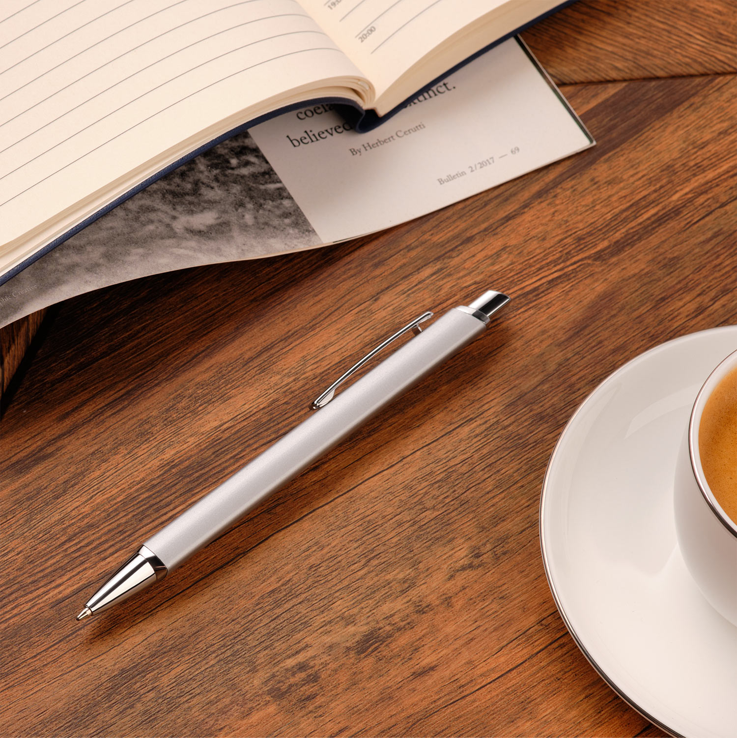 Шариковая ручка Penta, серебро-6