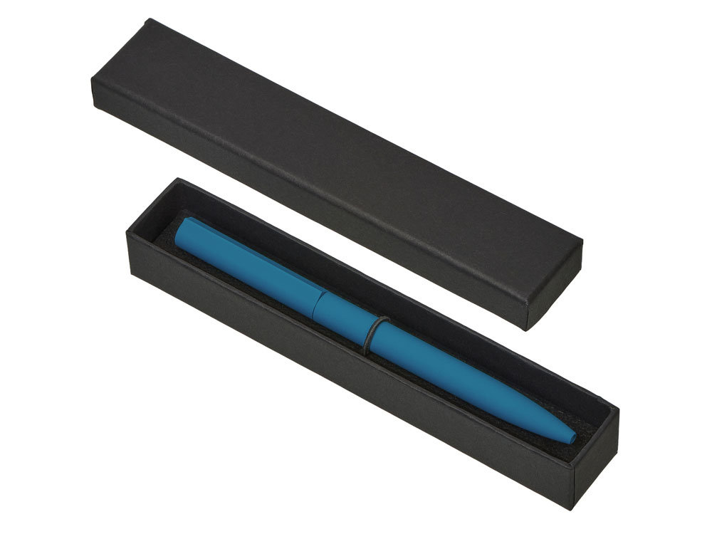 Шариковая металлическая ручка Minimalist софт-тач, морская волна-3