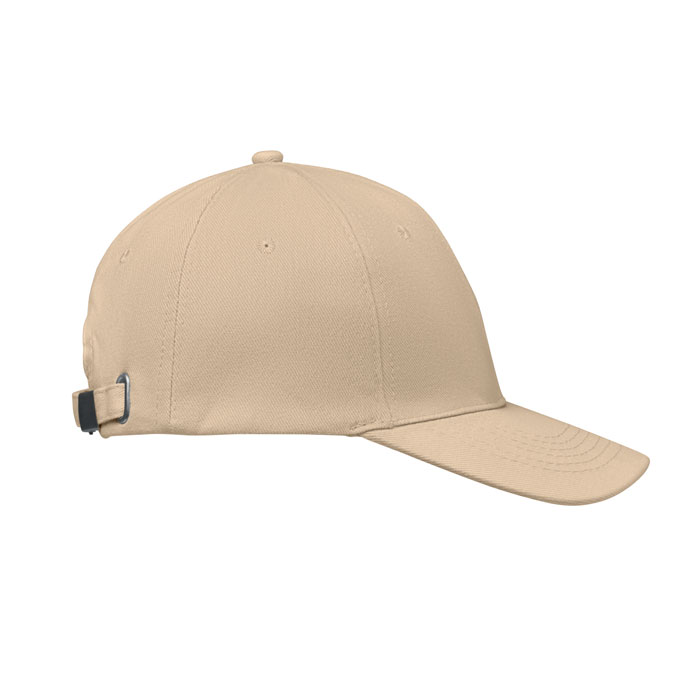 6 panel baseball cap, бежевый-3