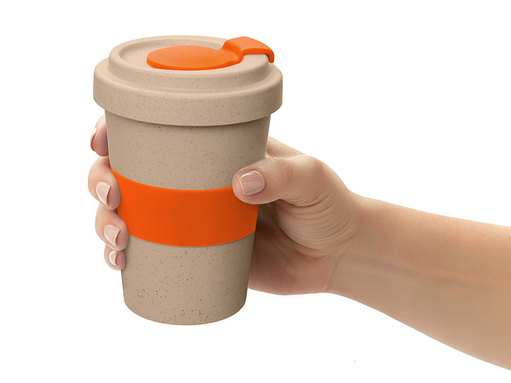 Стакан из пшеничного волокна Flava, оранжевый 021C-5