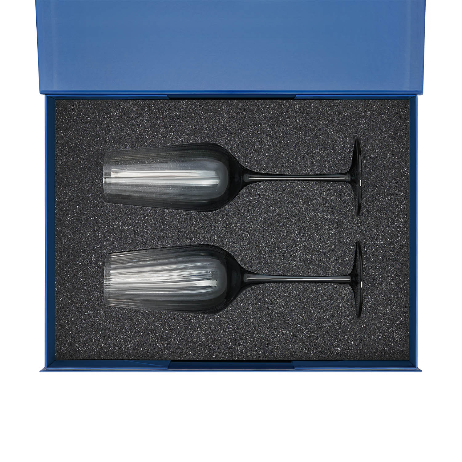 Подарочный набор 2 бокала для шампанского Mancera в синей коробке-1