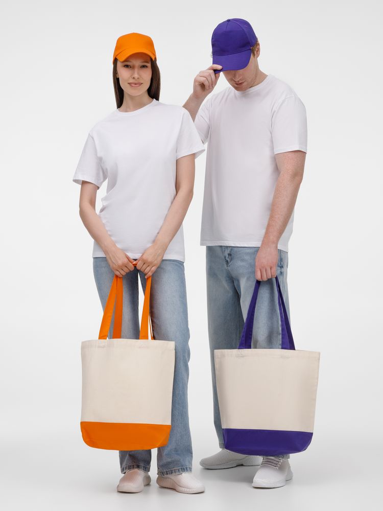 Холщовая сумка Shopaholic, оранжевая-3