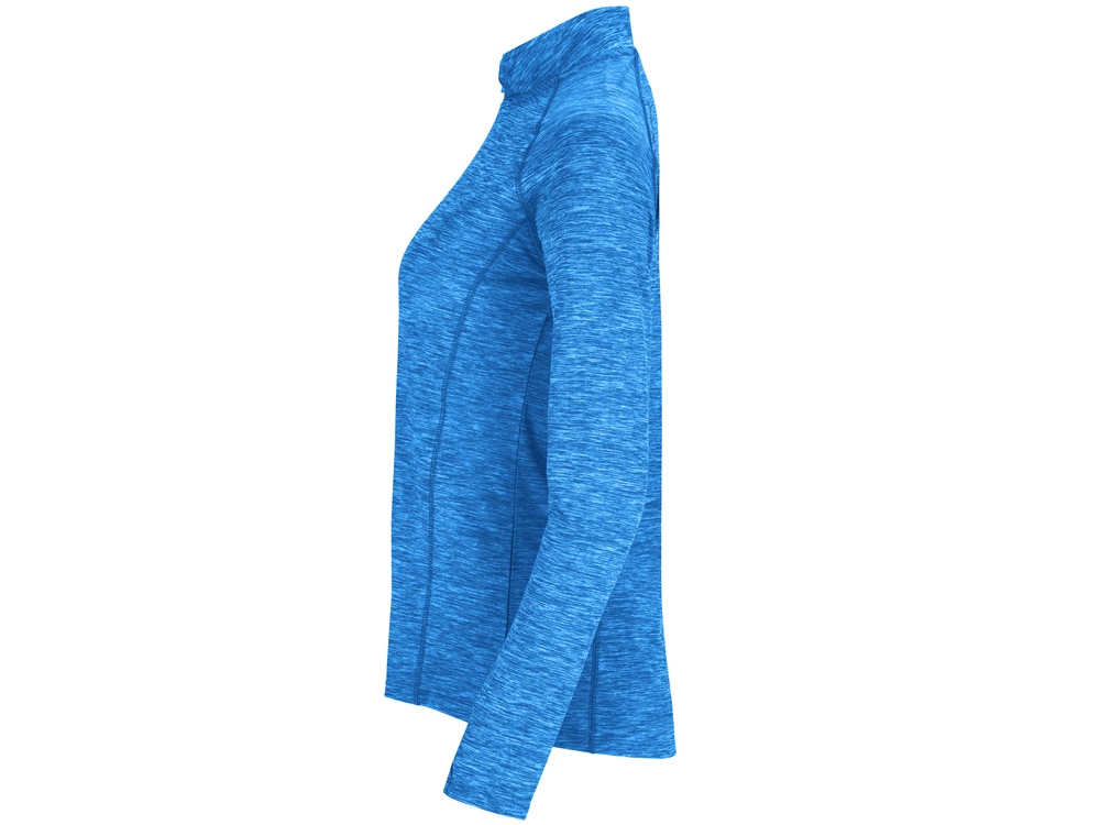 Толстовка с воротом на молнии женская Melbourne, меланжевый королевский синий-2