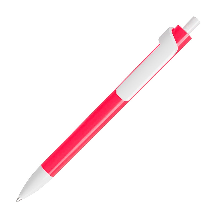 Ручка шариковая FORTE NEON, ярко-розовый, белый-0