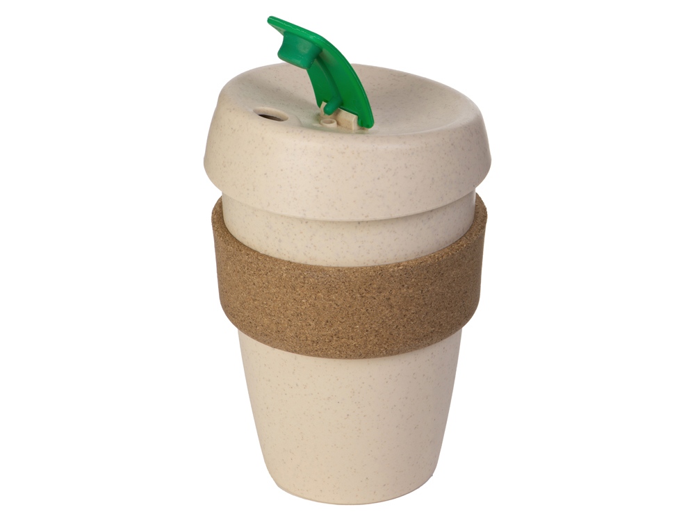 Стакан из пшеничного волокна с двойными стенками Pino, зеленый-2