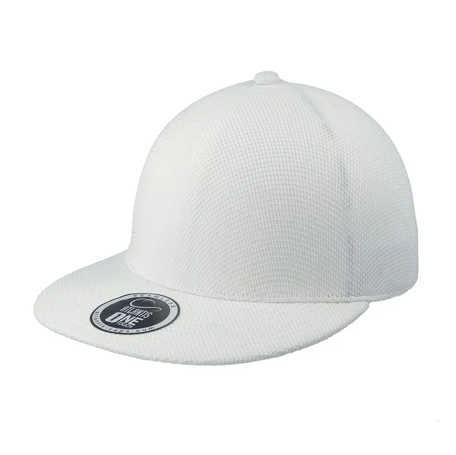 Бейсболка SNAP ONE, без панелей, швов и застежки, белый-1