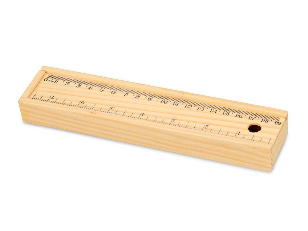 Набор из 8 карандашей в пенале с линейкой-0