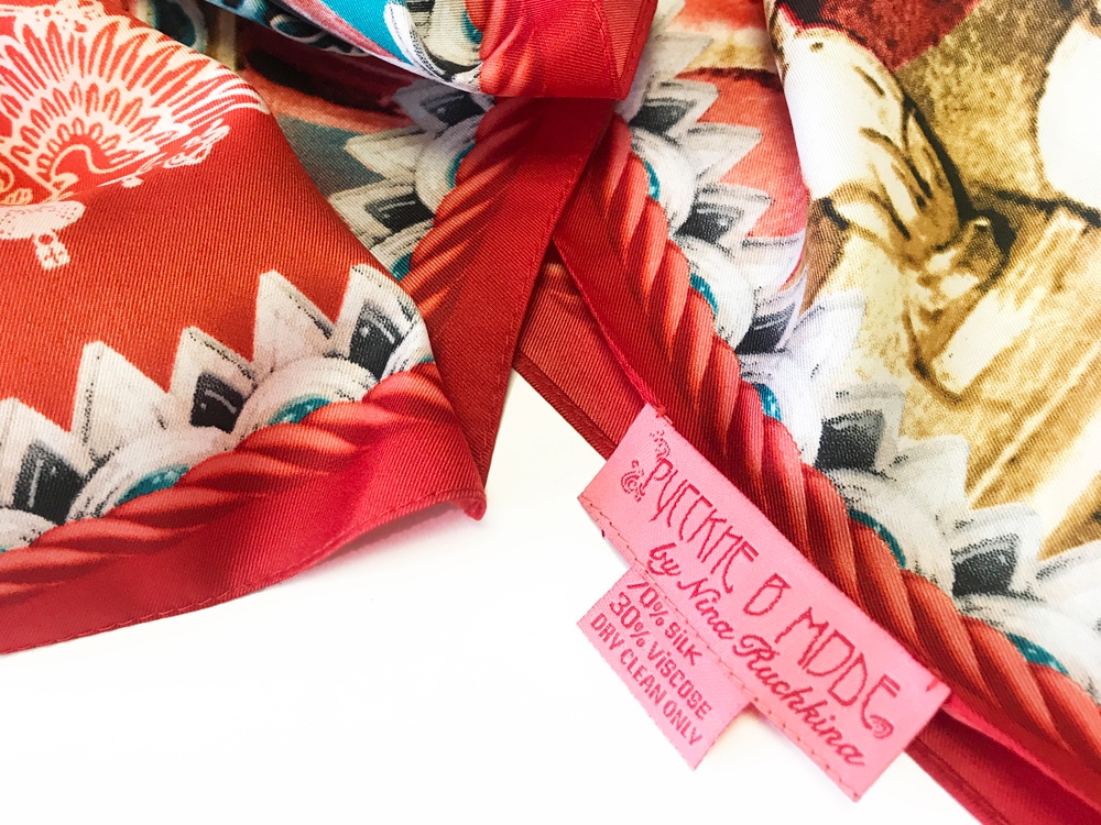 Платок Кремль - Москва - Фаберже-1