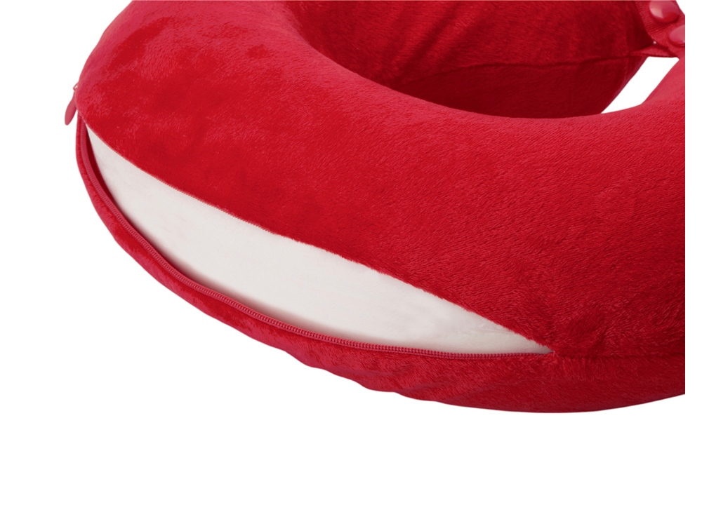 Подушка Basic из микрофибры с эффектом памяти U-shape, красный NEW-2