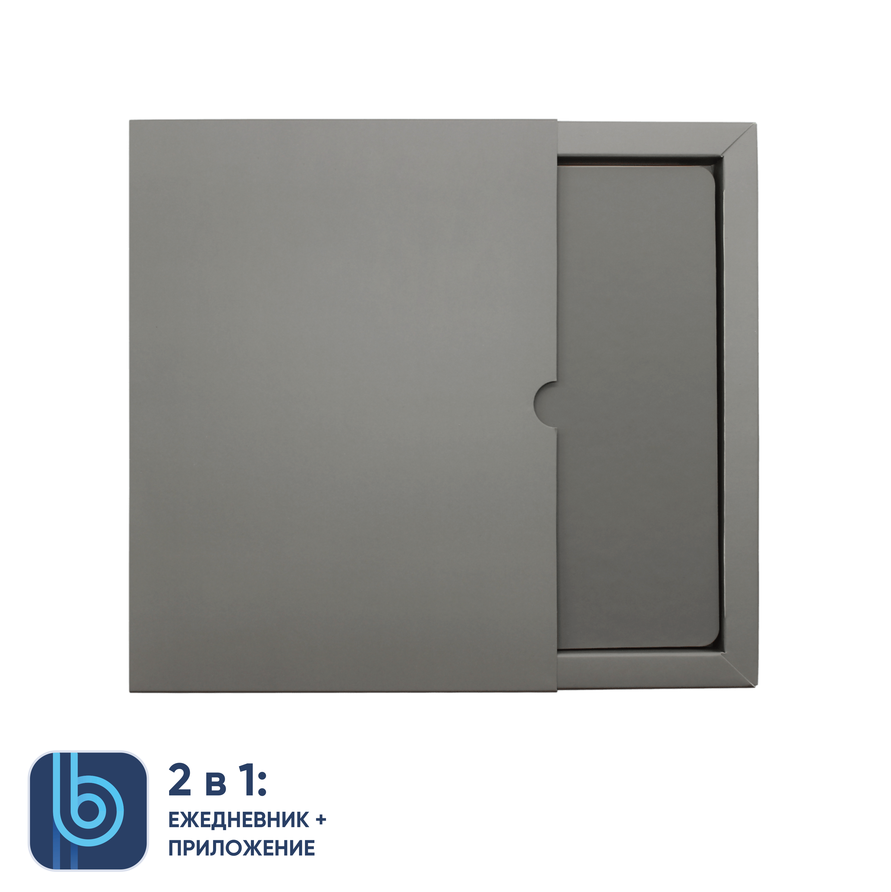 Ежедневник Bplanner.01 в подарочной коробке (серый)-5