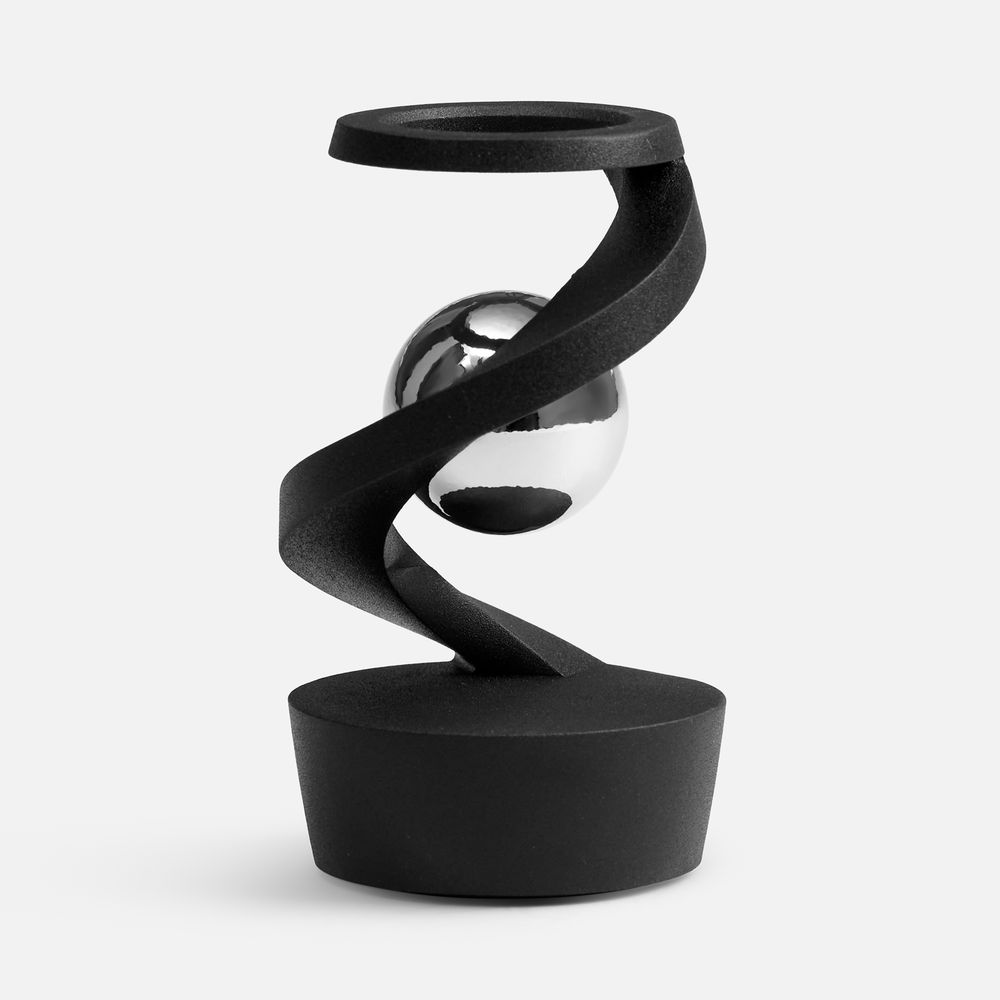 Настольный антистресс Mindflow, черный с серебристым-1