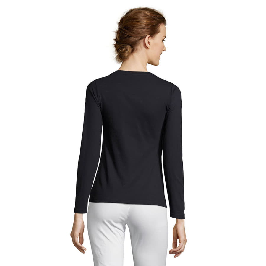 Футболка женская с длинным рукавом MAJESTIC, темно-синий-4