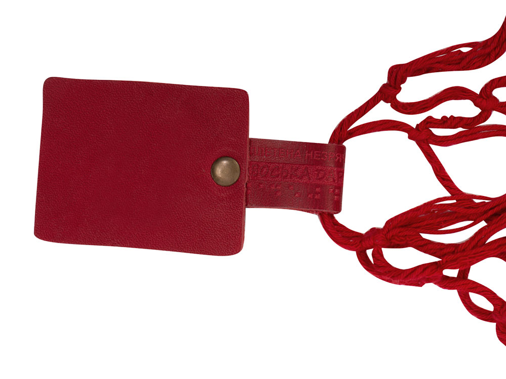 Авоська Dream М old style 15 литров с кожаными ручками, красный (1)-4