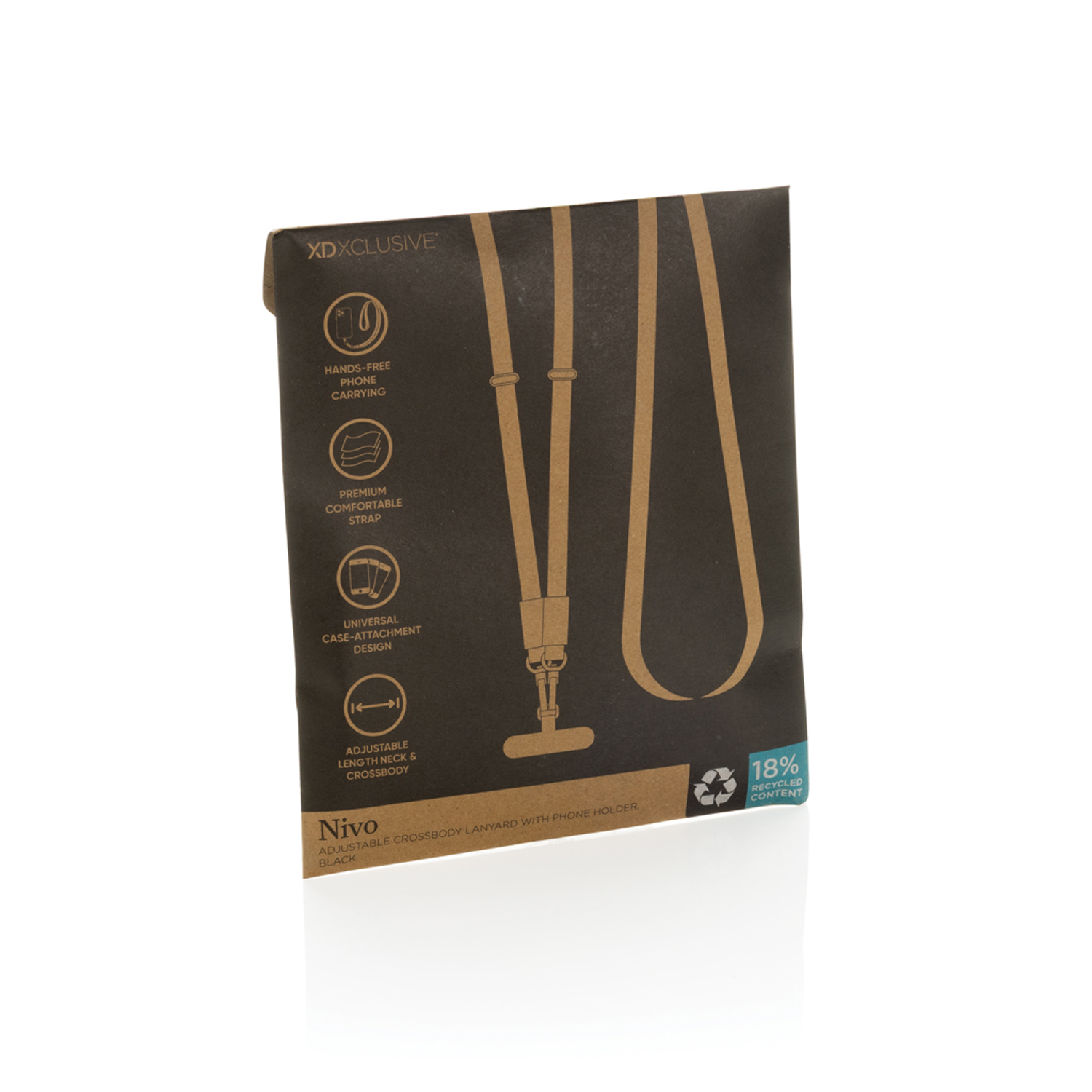 Ремешок-держатель для телефона  Nivo из rPET-2