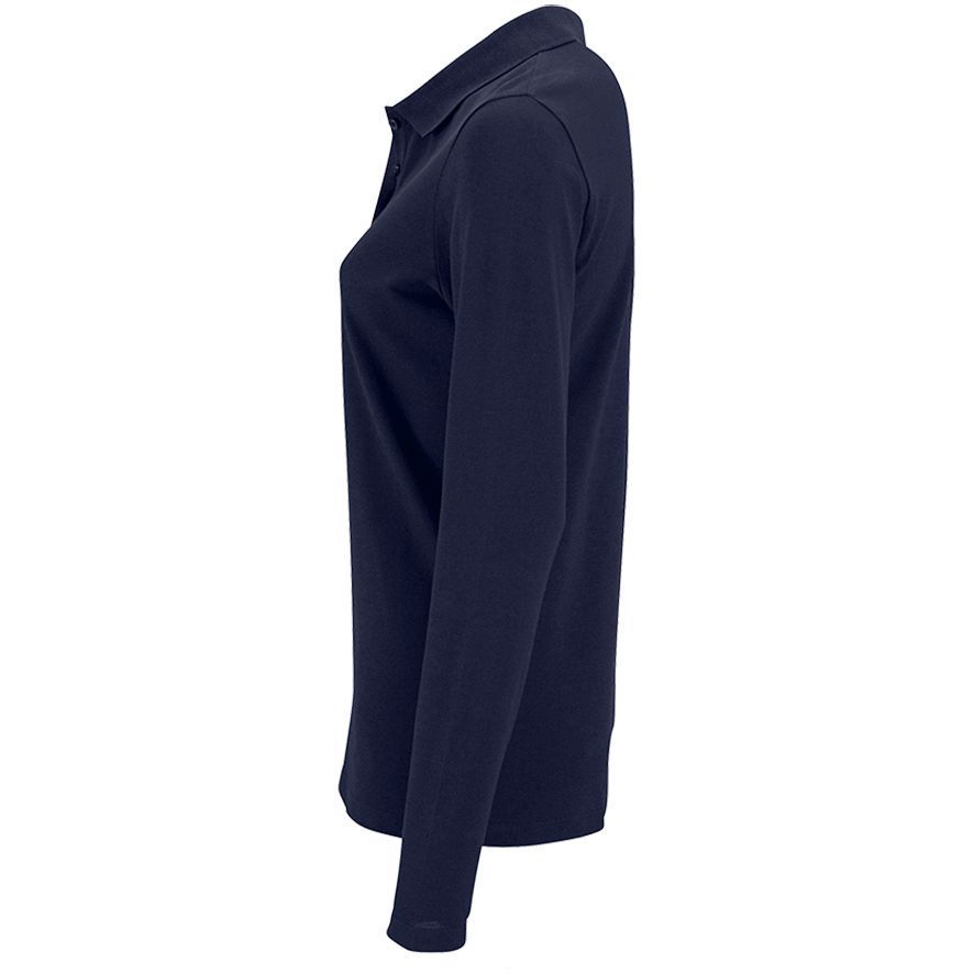 Рубашка поло женская с длинным рукавом Perfect LSL Women, темно-синяя-3