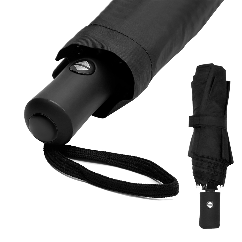 Автоматический противоштормовой зонт Vortex To Go, чёрный/чёрный-0