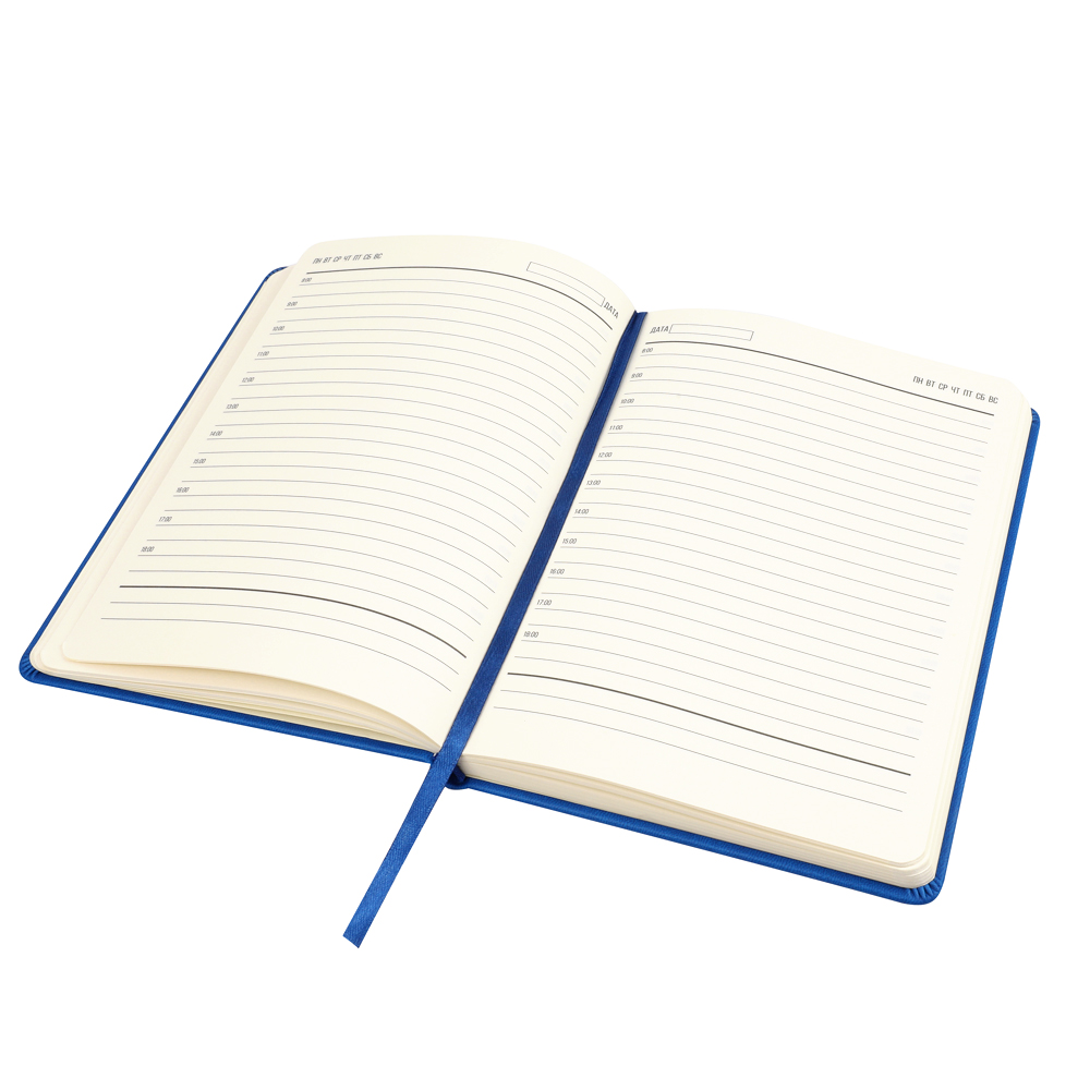 Ежедневник A5 недатированный Classique в твёрдом переплёте, Синий-2