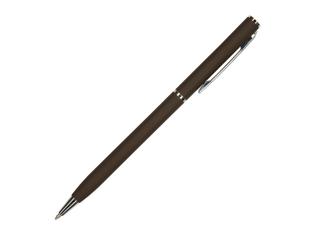 Ручка шариковая автоматическая BrunoVisconti® PALERMO цвет корпуса коричневый, soft-touch, 0.7 мм-0