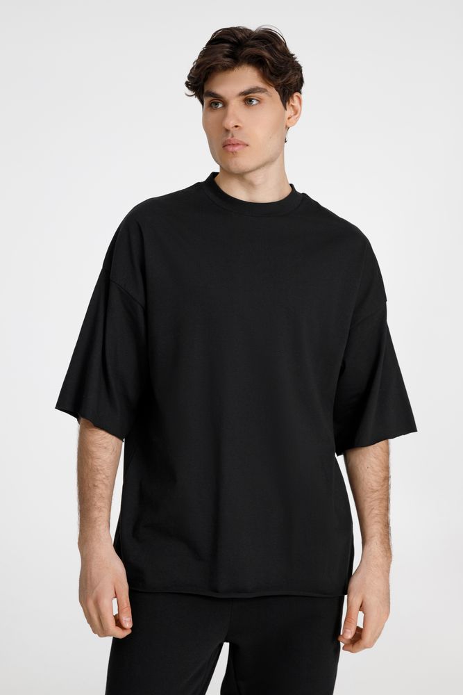 Футболка оверсайз унисекс T9, черная-1