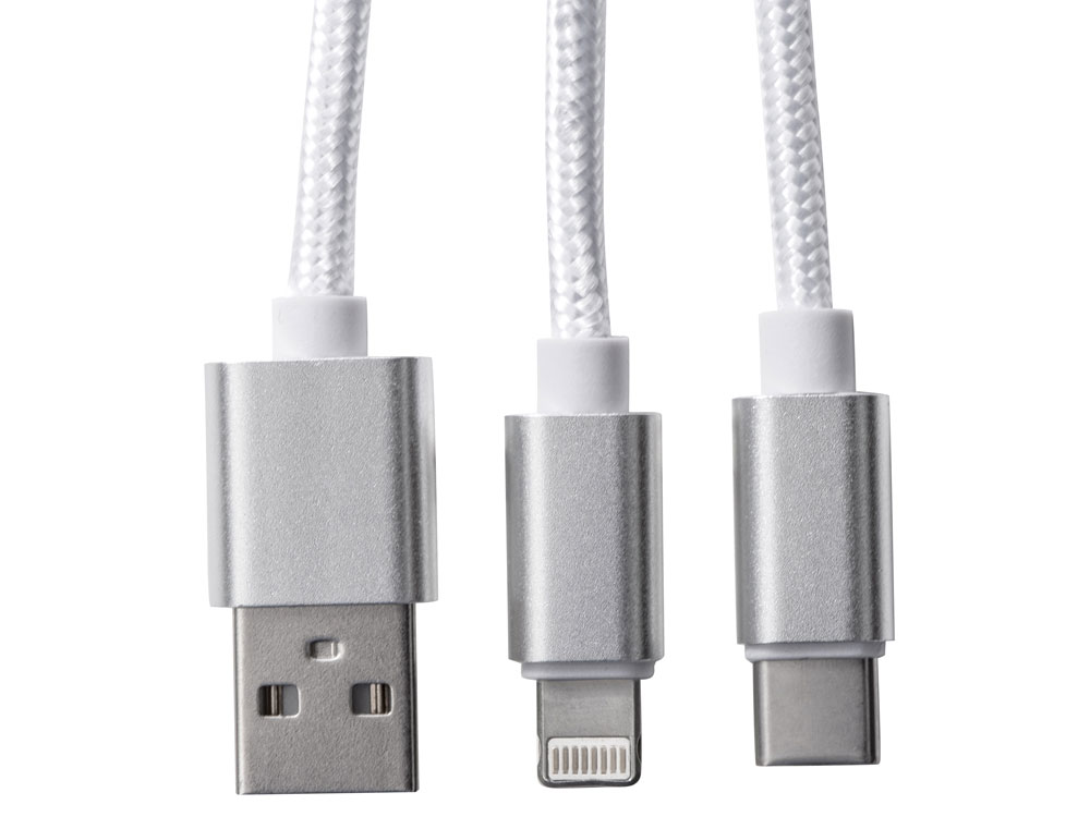Кабель для зарядки Tres с брелоком, серый-2