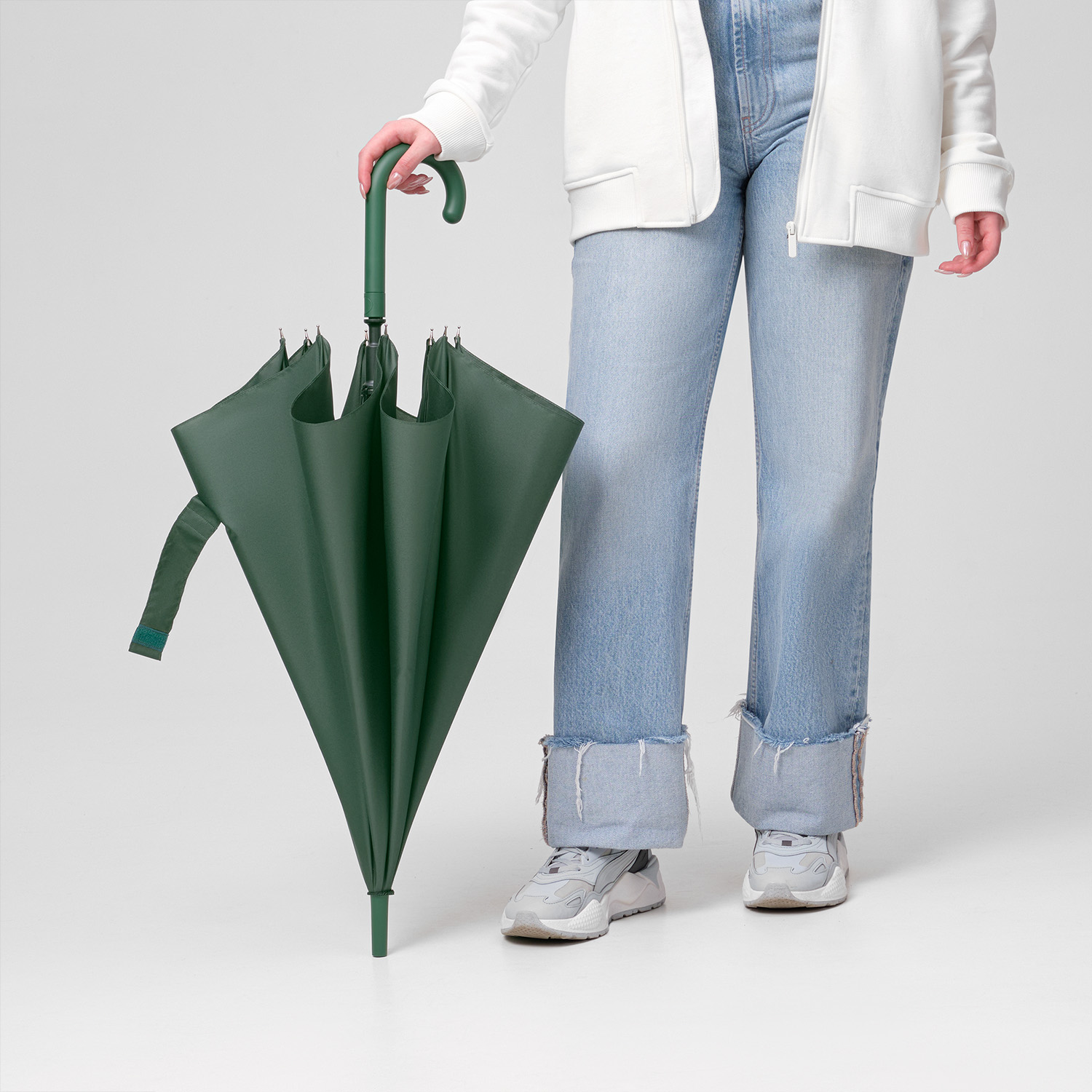 Зонт-трость Phantom, зеленый-9