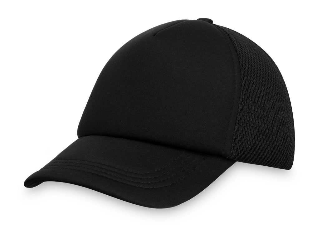 Бейсболка с сеткой Newport, черный-3
