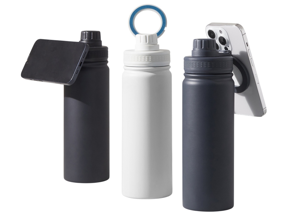 Вакуумная термобутылка с magsafe-держателем INSIDER, 600 мл, белый-13