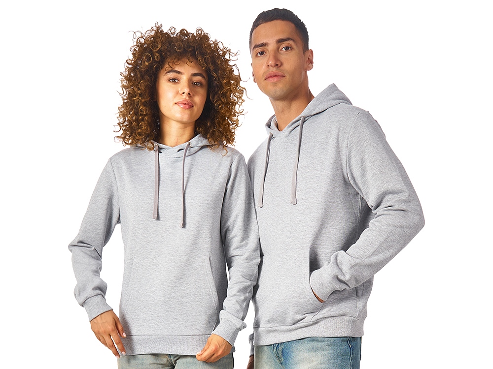 Толстовка унисекс Stream с капюшоном, серый меланж-0