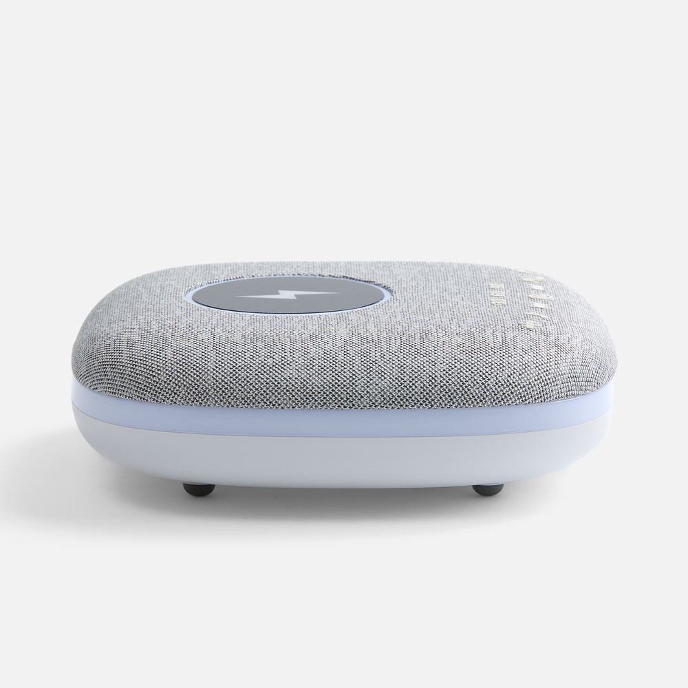 Bluetooth-колонка с беспроводной зарядкой и подсветкой Terrafonic, серая-2