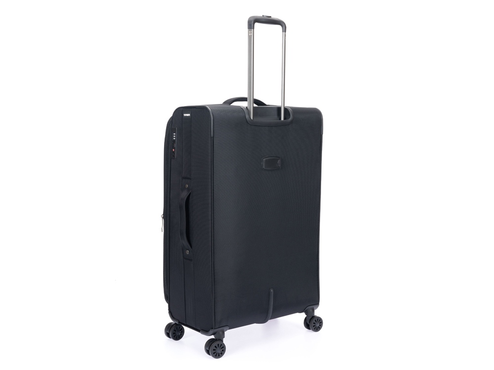 Чемодан TORBER Seyd, чёрный, нейлон 600D, 48 х 22 х 78 см, 85 л-1