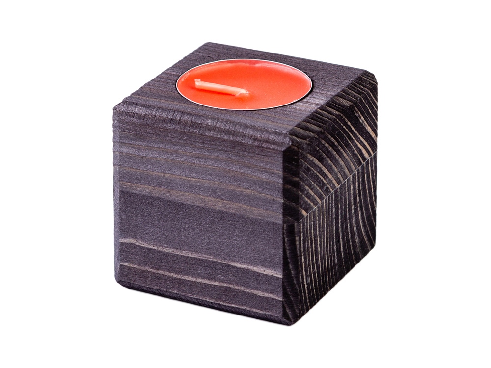 Свеча в декоративном подсвечнике, эбен, клубника-1