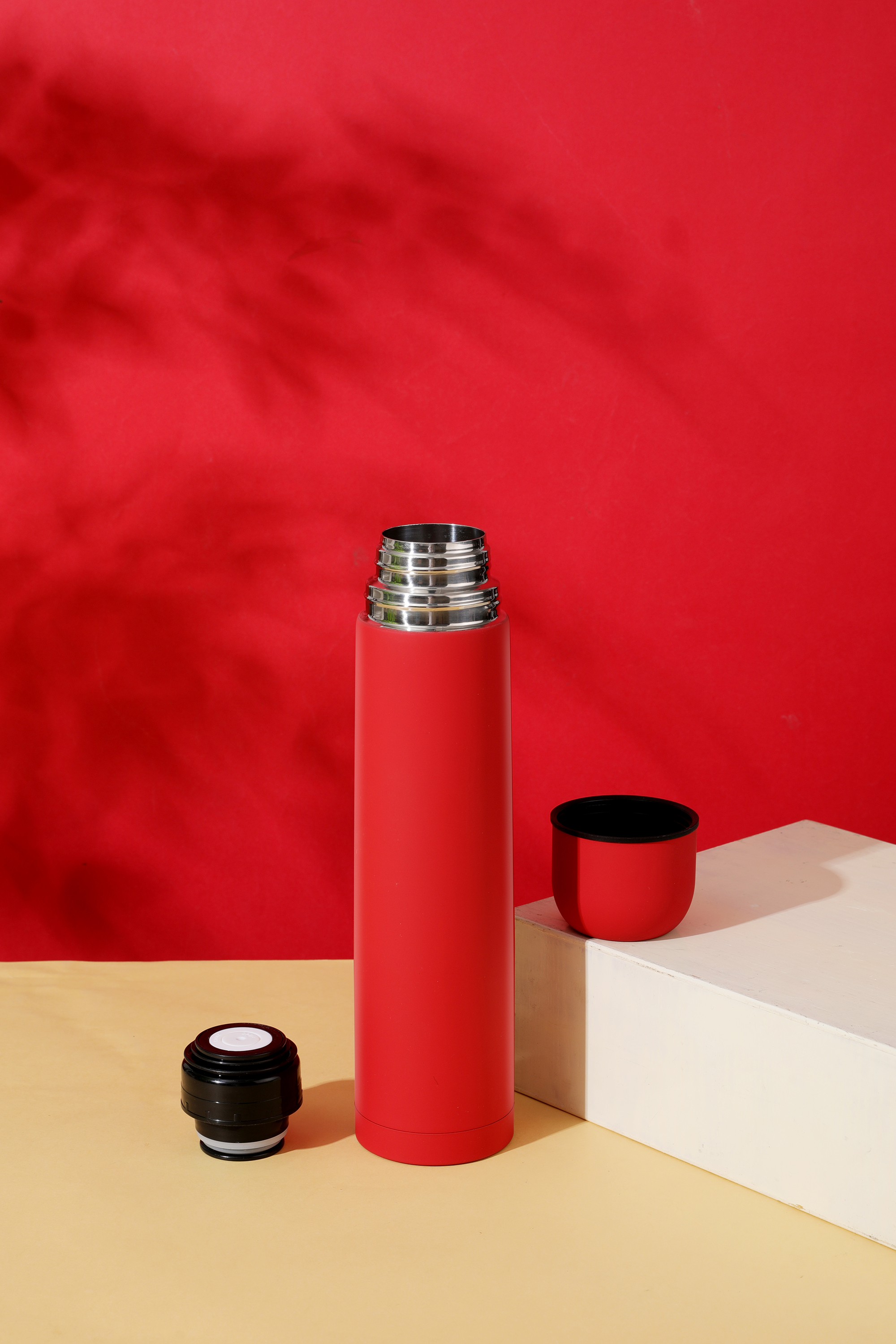 Термос софт-тач Yanemal 1 л. (красный)-5