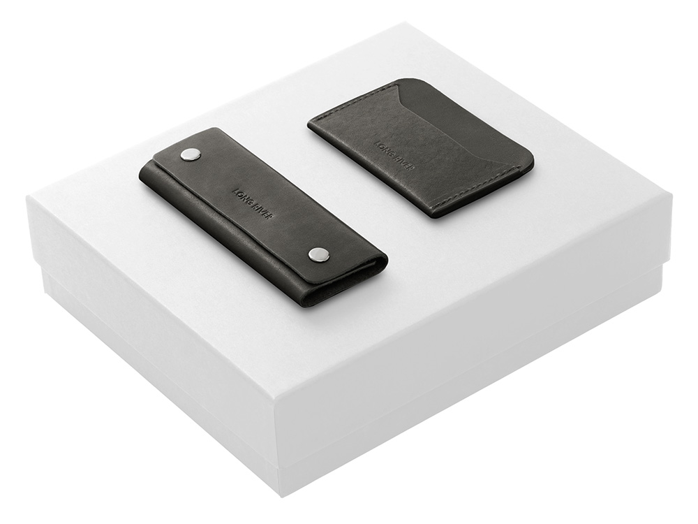 Подарочный набор Long River: картхолдер, ключница, белая коробка-0