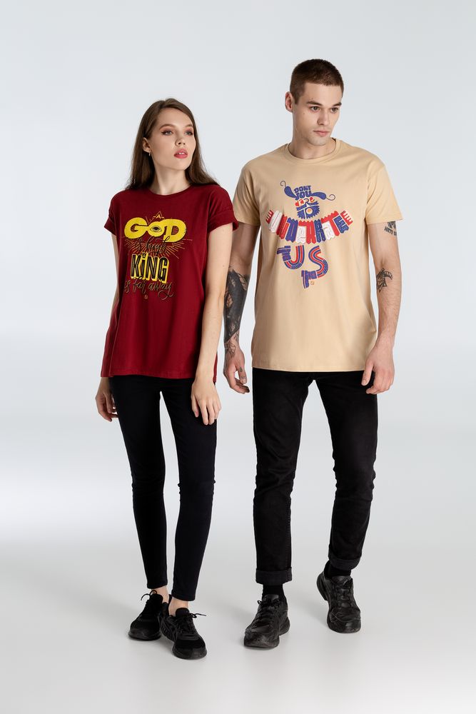Футболка A God is High, гранатово-красная-6