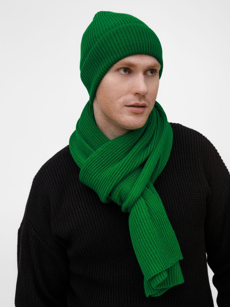 Шарф Nobilis Mono, ярко-зеленый-4