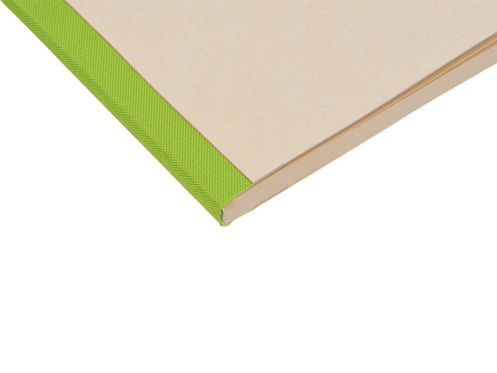 Блокнот А5 из переработанного тростника и RPET Adiantum, 80 листов, гибкая обложка, зеленое яблоко-2