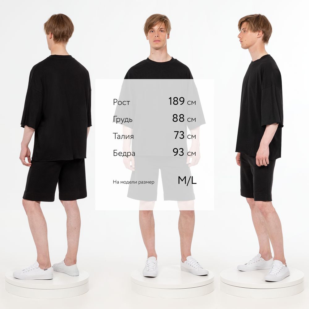 Футболка унисекс оверсайз T1, черная-5