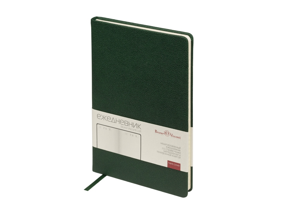 Ежедневник недатированный А5 Loft, зеленый-0