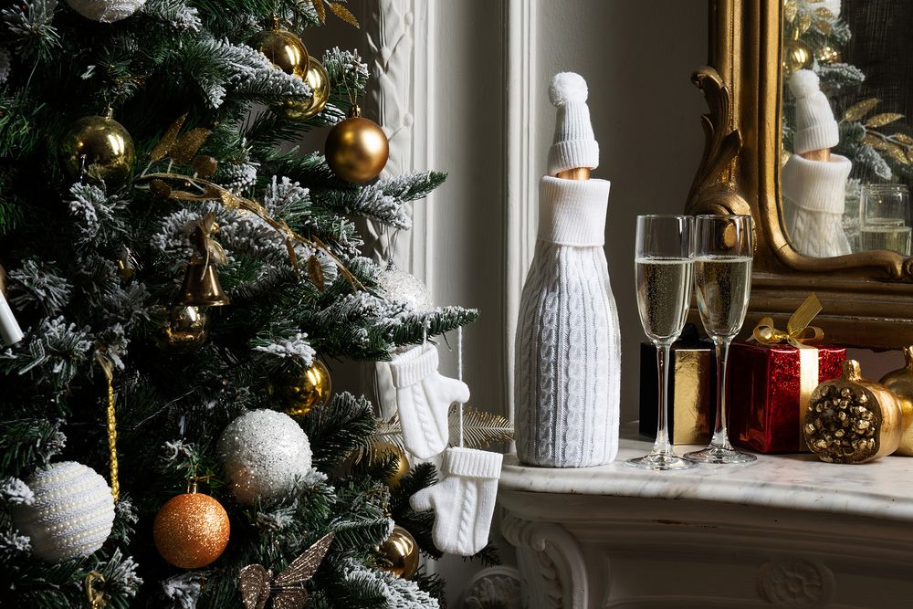 Игрушка на елку «Рукавички», белые-2