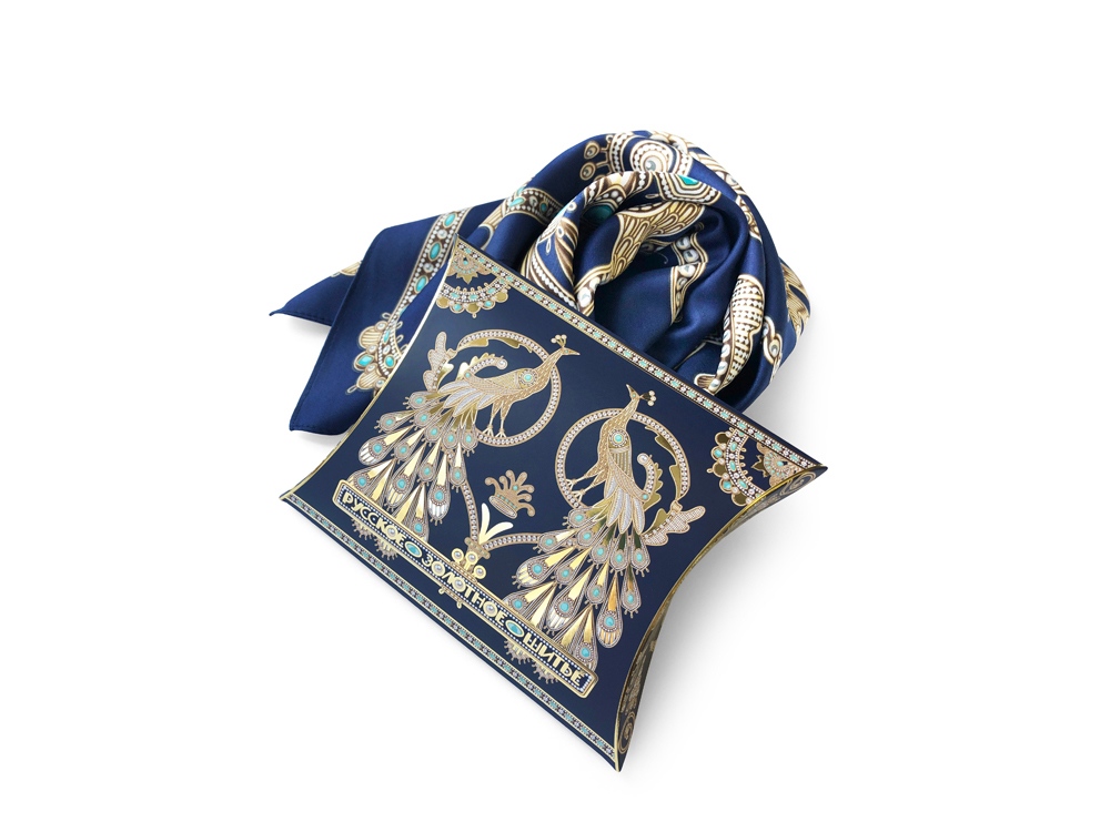 Платок Русское золотное шитьё-8