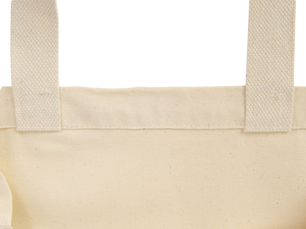 Сумка Donny из хлопка с донной складкой и парусиновыми ручками, натуральный-3