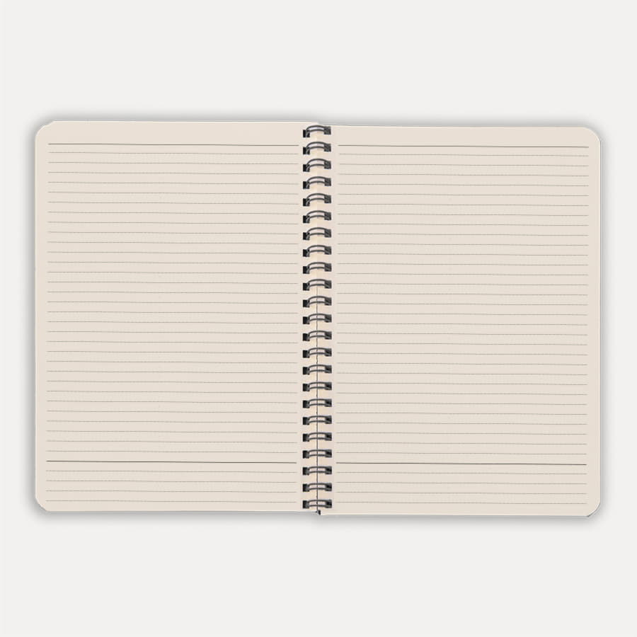 Блокнот на двойной пружине HELIX, 143 х 205 мм, черный, блок в линейку, черный-5