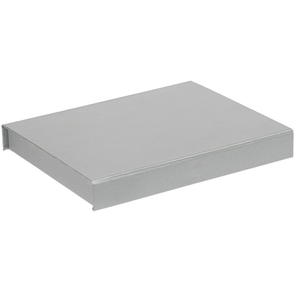 Коробка Rime под блокнот и ручку, серебристая-1