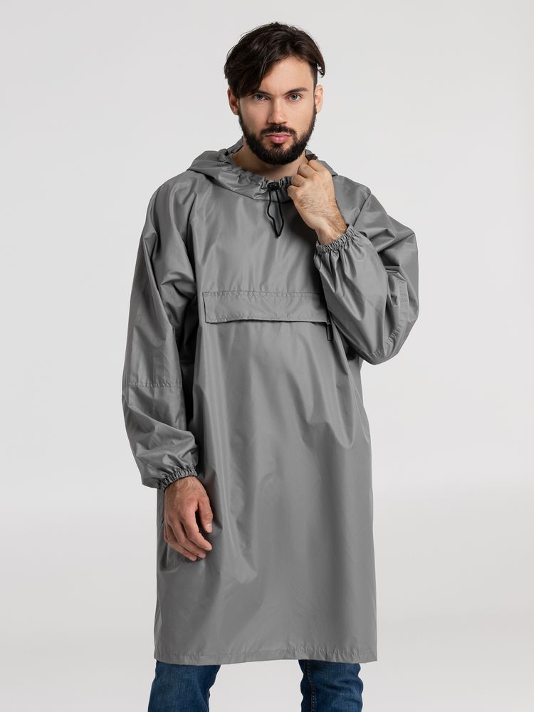 Дождевик-анорак Hard Work, серый, единый размер-4