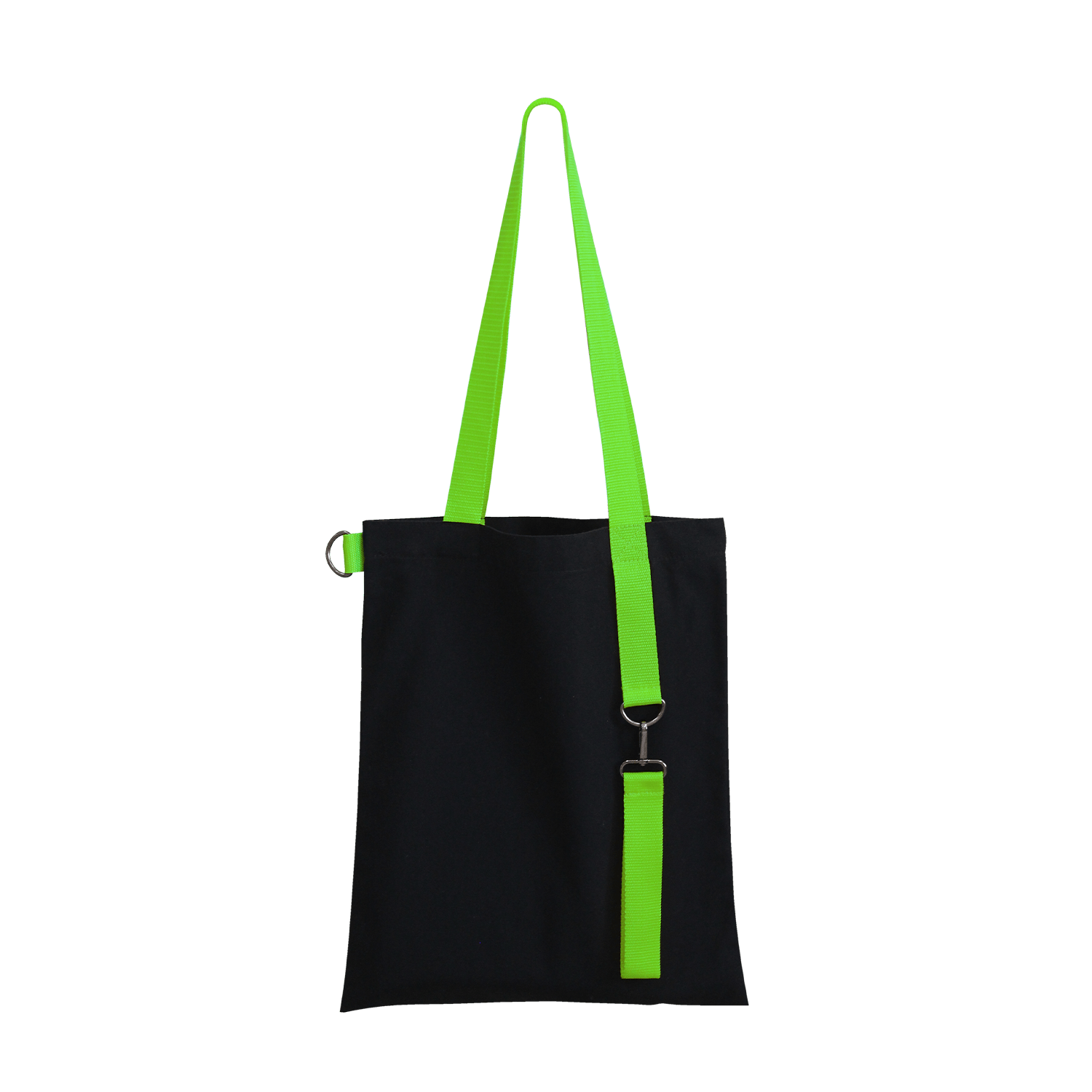 Шоппер Superbag black (чёрный с салатовым)-3