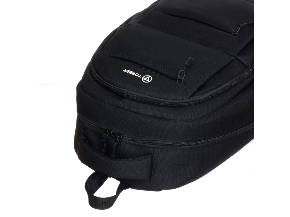 Рюкзак TORBER КЛАСС, черный, полиэстер 900D, 45 x 30 x 18 см + Мешок для сменной обуви в подарок!-10