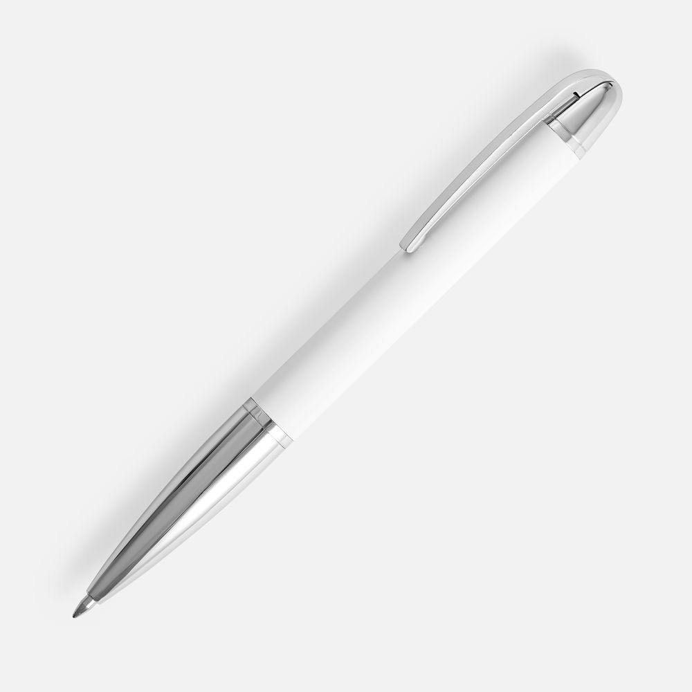 Ручка шариковая Arc Soft Touch, белая-0