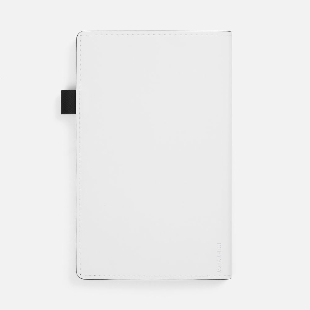 Ежедневник White Shall, недатированный, бело-черный-1