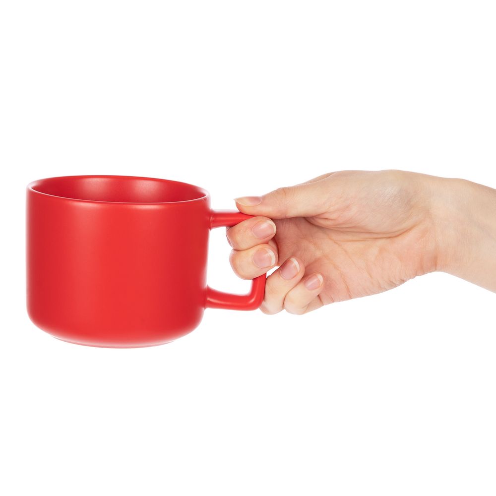 Чашка Jumbo, ver.2, матовая, красная-4