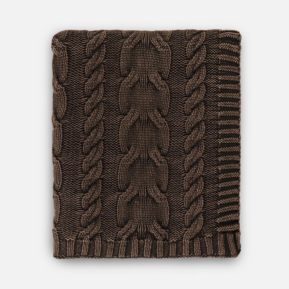 Плед Hygge, коричневый-1